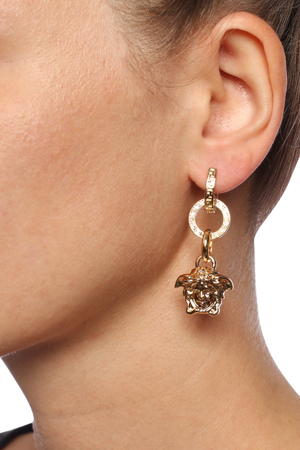 Versace medusa drop earrings sales